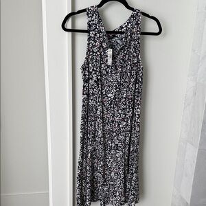 Madewell Navy and White Floral Dress